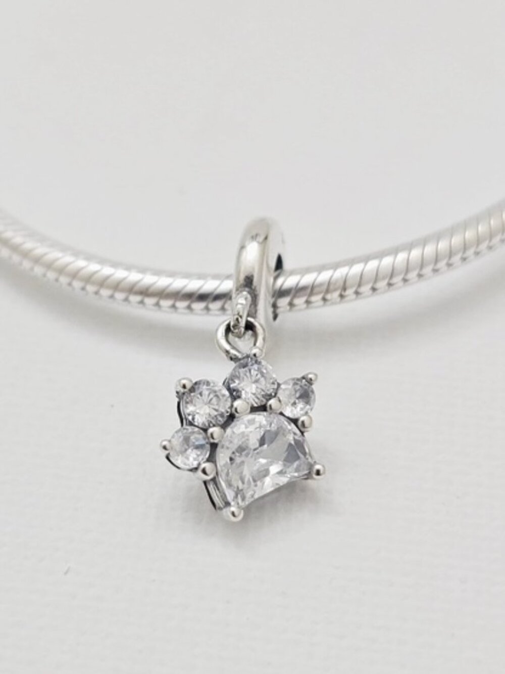 Pandora Sparkling Pet Paw Print Charm